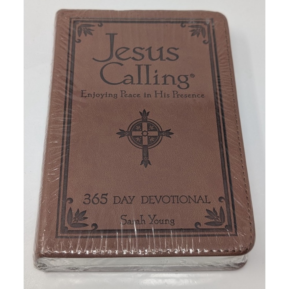 Jesus Calling Enjoying Peace in His Presence, Sarah Young, Brown Leathersoft NEW